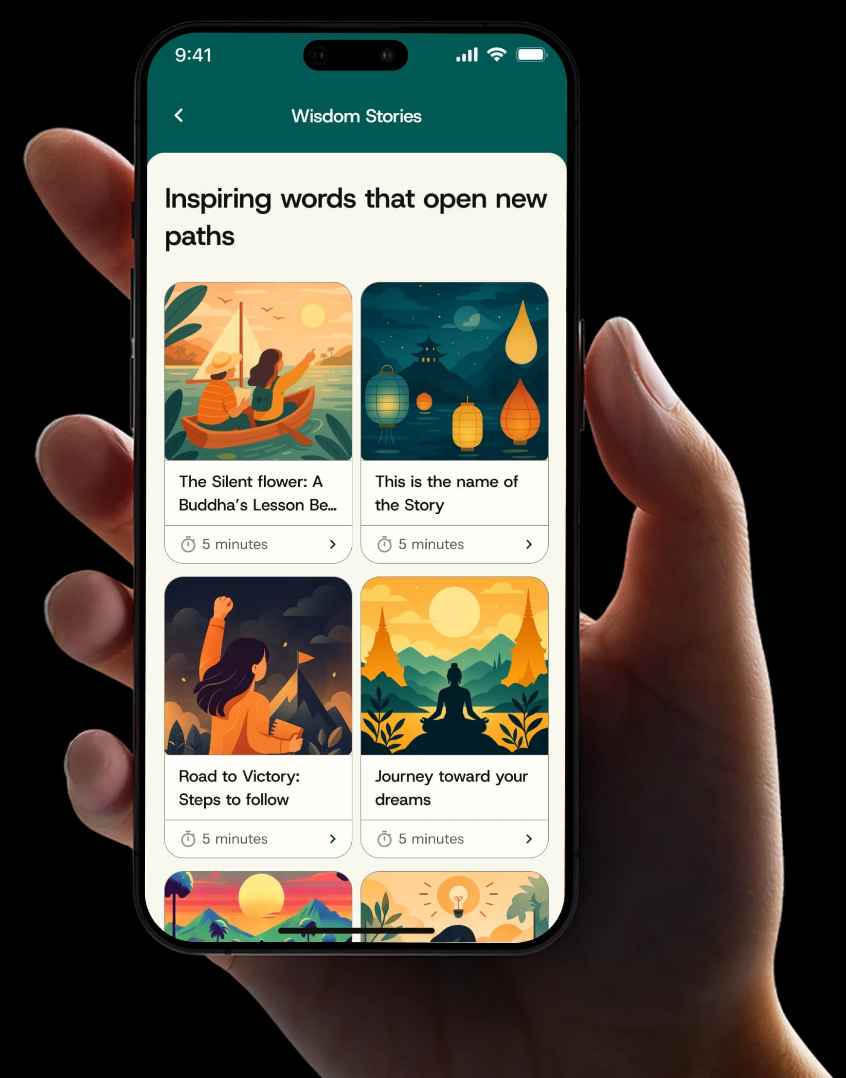 Wisdom Stories on mobile
