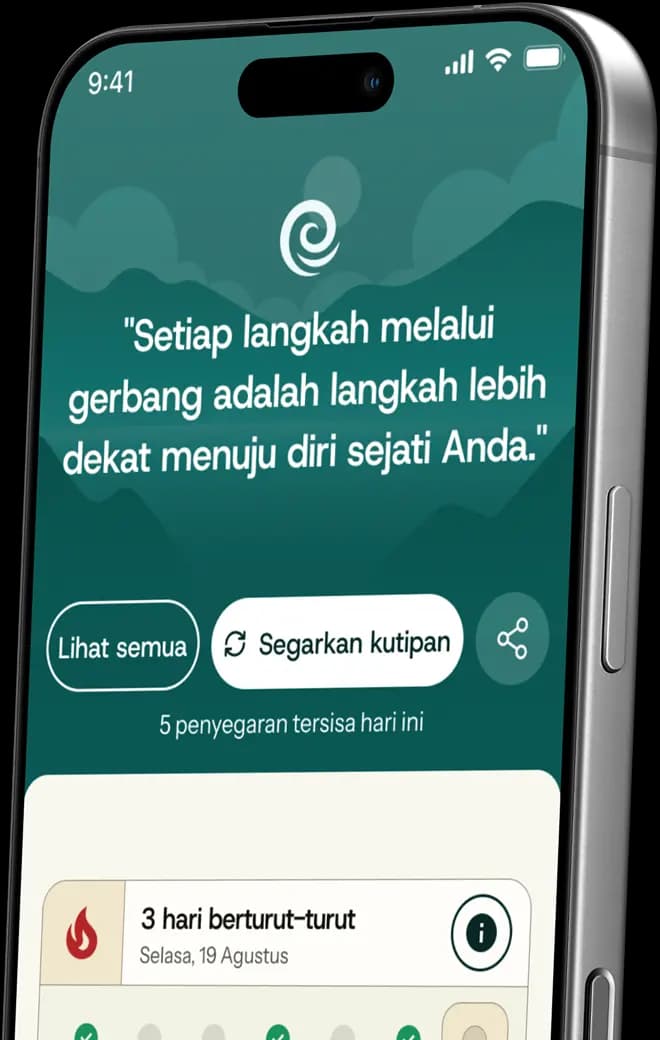 Evolusea mobile app screenshot showing faith-based spiritual wellness features including AI guidance, daily wisdom, and reflective journaling